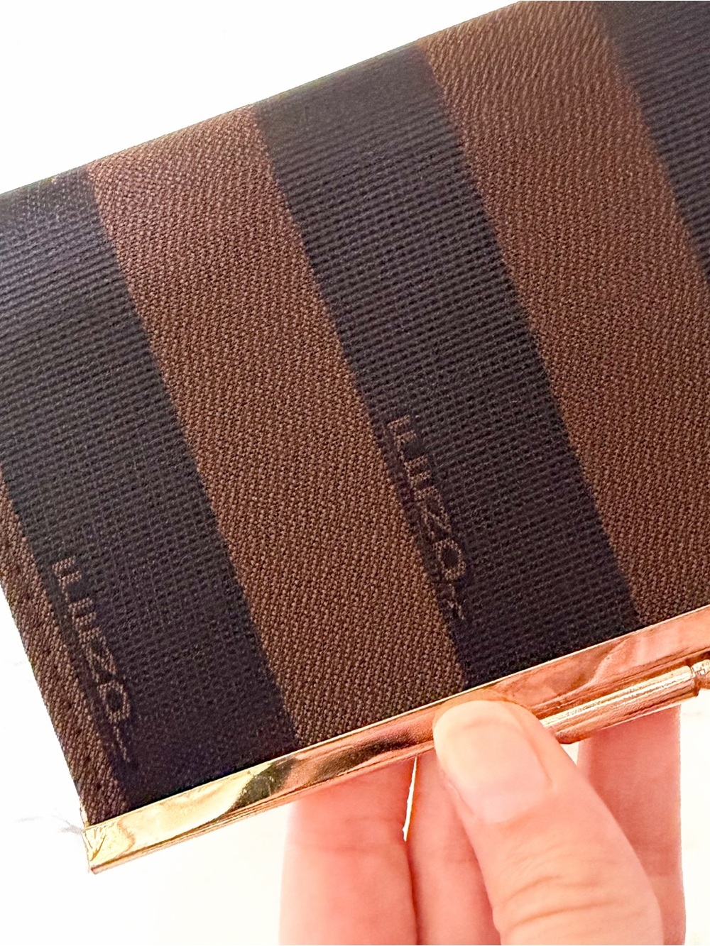 Vintage Small Fendi Pequin Striped Snap Top Coin Wallet - Picture 7 of 7
